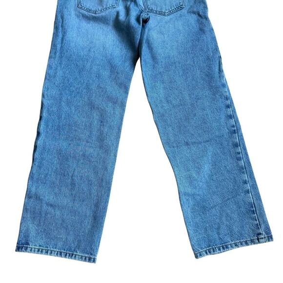 Zara Mid Waist Cropped Jean Mid Blue 2 - Picture 9 of 9